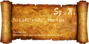 Szijártó Martin névjegykártya