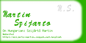 martin szijarto business card